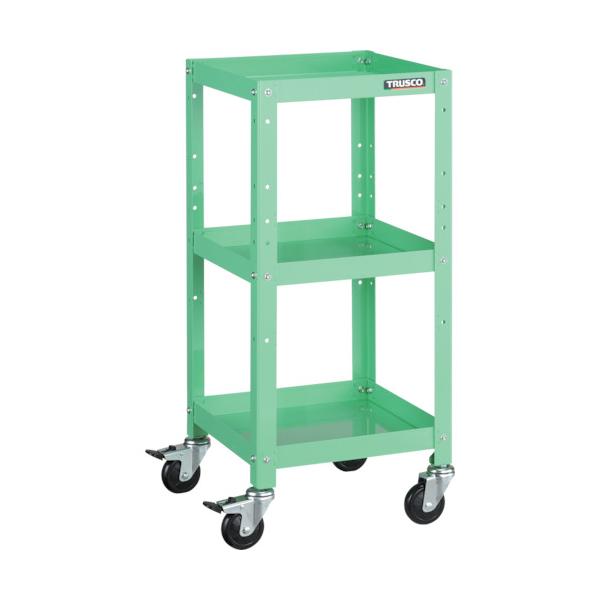 TRUSCO(トラスコ) ツールワゴン ラビットワゴン 360X360 ゴム車輪 ヤンググリーン RBW-833 YG｜工具の楽市