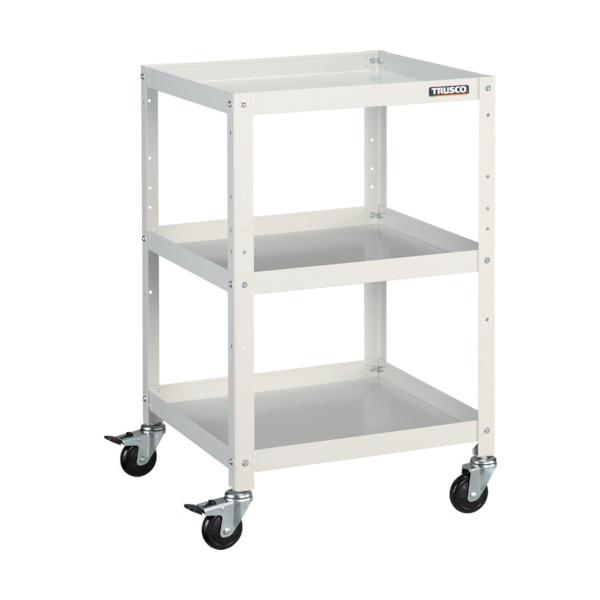 TRUSCO(トラスコ) ツールワゴン ラビットワゴン 500X500 ゴム車輪 ホワイト RBW-853 W｜工具の楽市 15,467円