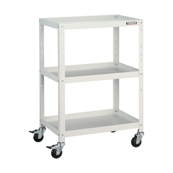 TRUSCO(トラスコ) ツールワゴン ラビットワゴン 600X400 ゴム車輪 ホワイト RBW-963 W|工具の楽市