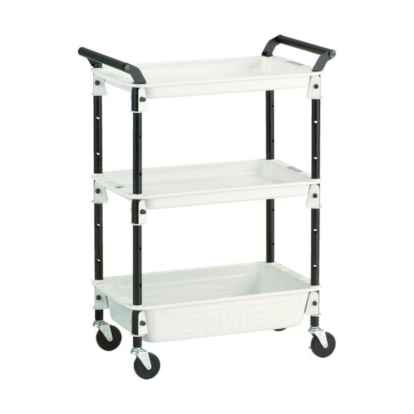 TRUSCO(トラスコ) ツールワゴンロイヤル586&times;320&times;833深1浅2 ホワイト TWR-421-W｜工具の楽市
