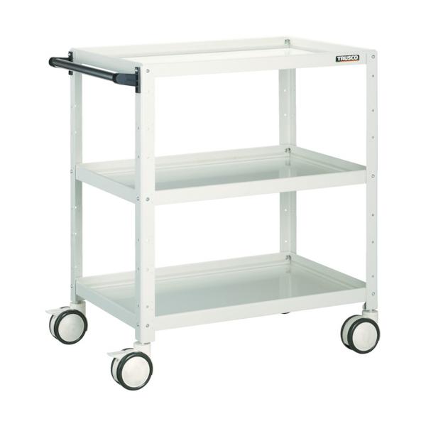 TRUSCO(トラスコ) ツールワゴン バーディワゴン 750&times;500&times;H740 ウレタン双輪 ホワイト BDW-773D-W｜工具の楽市