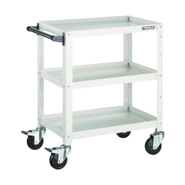 TRUSCO(トラスコ) ツールワゴン バーディワゴン 750X500XH740 3段 ホワイト BDW-773-W｜工具の楽市 24,302円