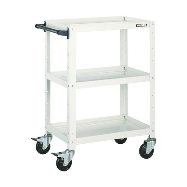 TRUSCO(トラスコ) ツールワゴン バーディワゴン 750X500XH880 3段 ホワイト BDW-973-W|工具の楽市