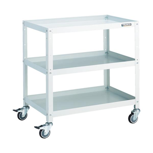 TRUSCO(トラスコ) ツールワゴン ラビットワゴン 700X450 ウレタン車輪 ホワイト RBW-773U W｜工具の楽市
