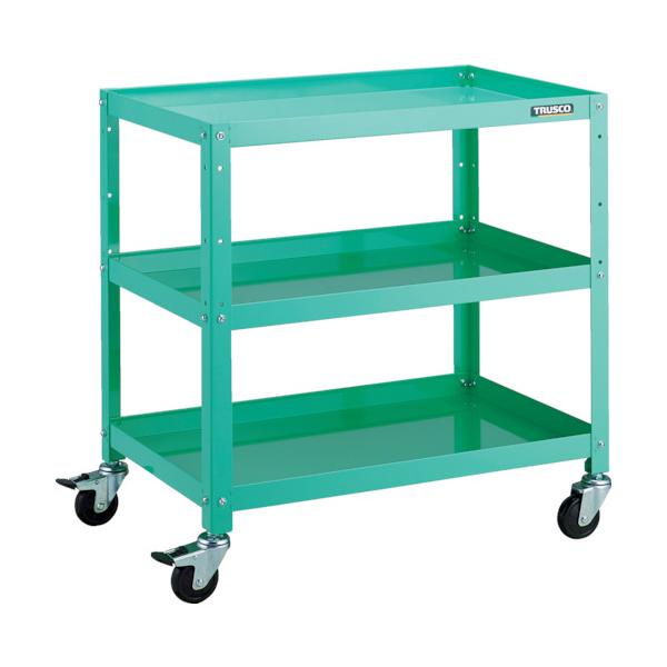 TRUSCO(トラスコ) ツールワゴン ラビットワゴン 700X450 ゴム車輪 ヤンググリーン RBW-773 YG｜工具の楽市