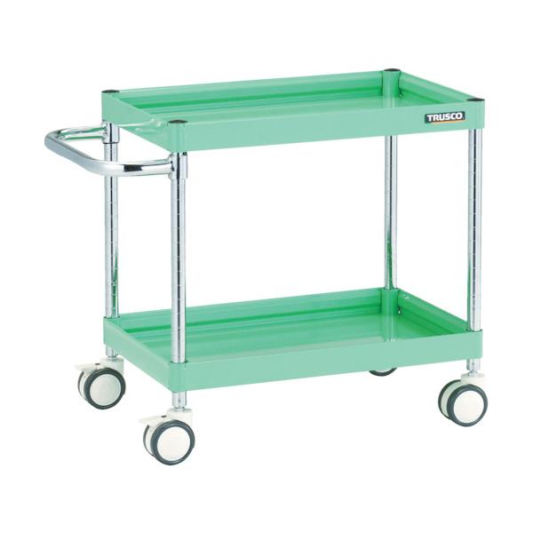 TRUSCO(トラスコ) ツールワゴン ファルコンワゴン 750&times;500 ウレタン双輪車 ヤンググリーン FAW-672D-YG｜工具の楽市