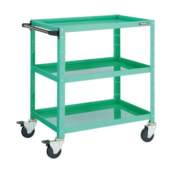 TRUSCO(トラスコ) ツールワゴン バーディワゴン 750X500XH740 3段 ヤンググリーン BDW-773-YG｜工具の楽市
