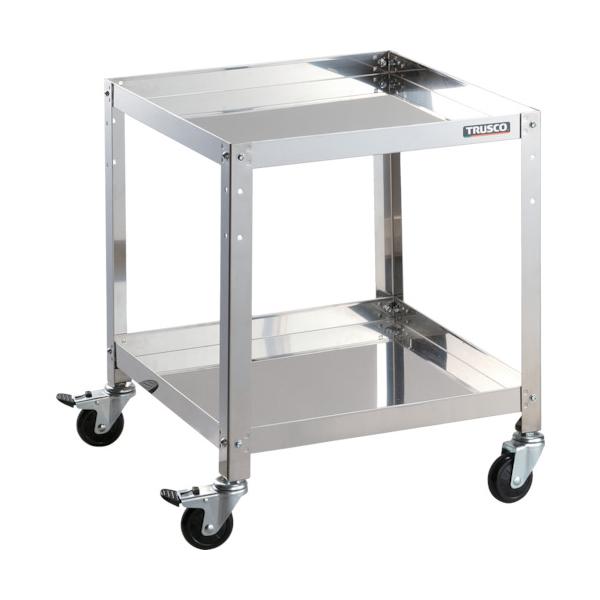 TRUSCO(トラスコ) ステンレスワゴン クリーンラビット 75φゴム車鉄金具 500×500×H600 2段 CRB-652|工具の楽市