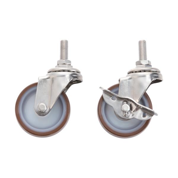 TRUSCO(トラスコ) ステンレスワゴン クリーンラビット Φ75ナイロンウレタン車輪セット SUS金具 CRB-SU75SET｜工具の楽市
