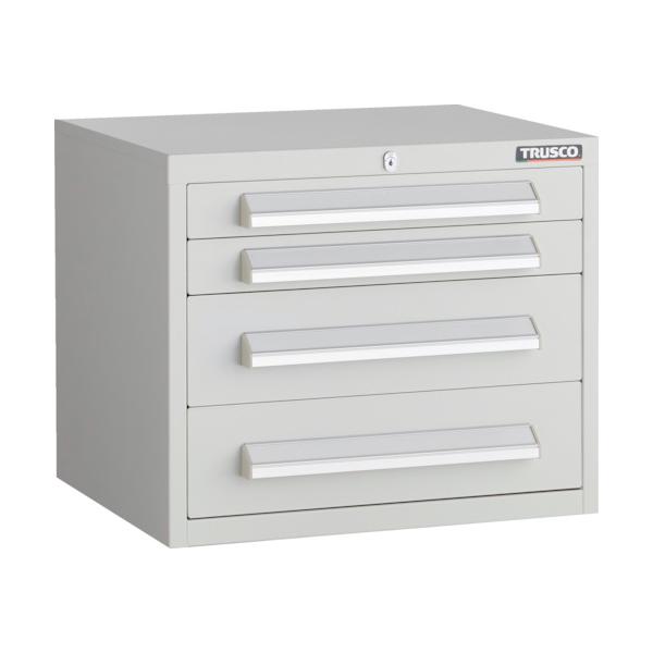 TRUSCO(トラスコ) WLVR型キャビネット 500X412XH420 引出4段 ホワイト色 WLVR-422-W｜工具の楽市