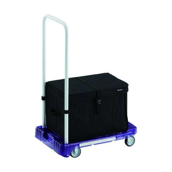 TRUSCO(トラスコ) 樹脂台車 アクロキャリー PC製 省音車輪 600×390 バイオレット透明 THB付 AC-1PC-VI-THB≪在庫限り≫|工具の楽市