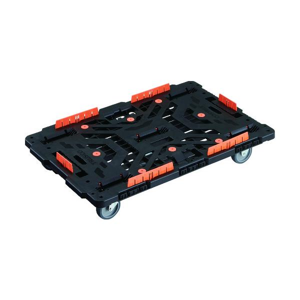 TRUSCO(トラスコ) 連結式樹脂製平台車 ビートル 900X600 自在3輪 コボレ止めセット付 BT900KJ3-E100|工具の楽市