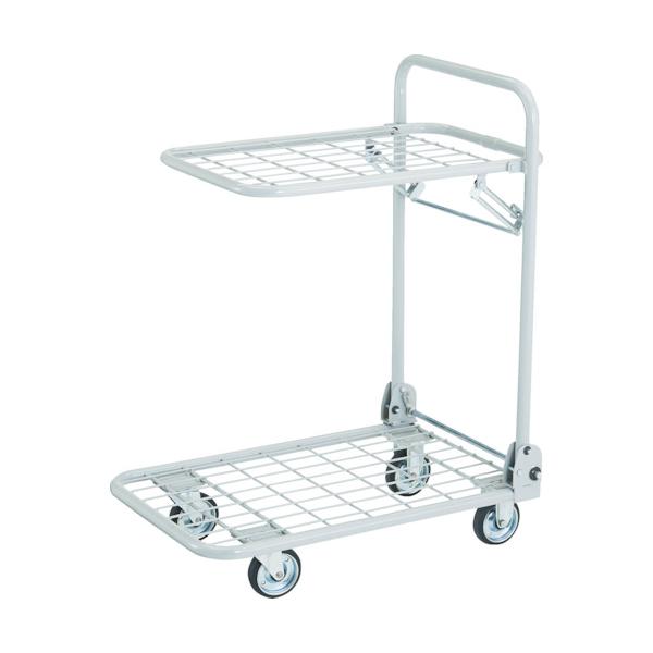 TRUSCO(トラスコ) 軽量メッシュ台車 アミー 折りたたみ式2段型 AM-2A|工具の楽市
