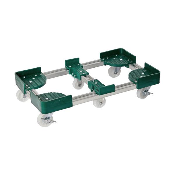 TRUSCO(トラスコ) 伸縮式コンテナ台車 内寸300-400X700-800 ストッパー付 FCD6-3070-S｜工具の楽市