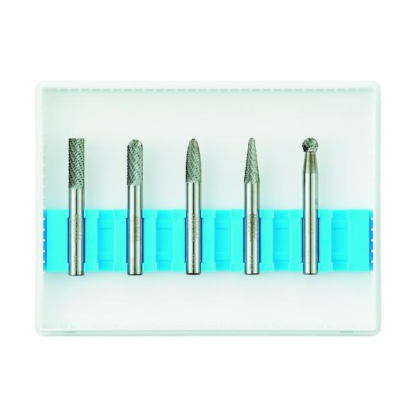 TRUSCO(トラスコ) 超硬バーセットCシリーズ 軸6mm 刃径6mm 5本セット TB-C060-5S|工具の楽市