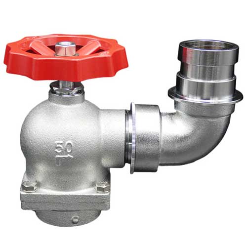 ☆報商製造所 SV-12-L(BR) 散水栓 曲がること弁膜 口金回転させる付 90° 40A・50A・65A