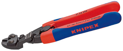 クニペックス KNIPEX 7122-200TBK 小型クリッパー ベントヘッド バネ付