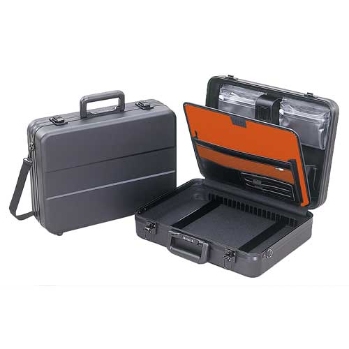 ☆エンジニア　KSE-31　パネル付アタッシュケース　L413×W306×L122mm　ショルダーベルト、カギ(2個)付