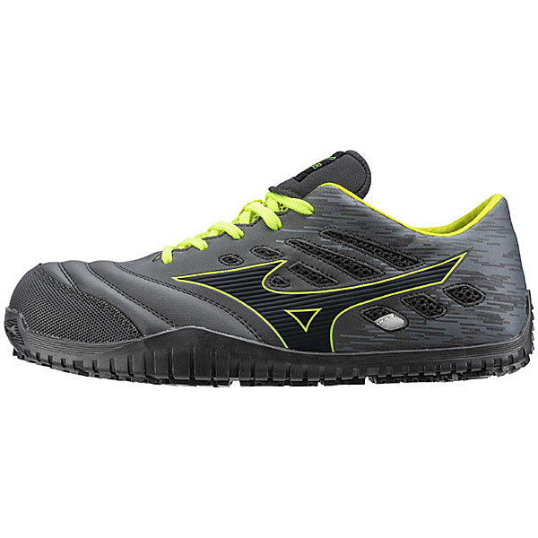 ☆ミズノ MIZUNO 安全靴 F1GA190009 ＡＬＭＩＧＨＴＹ ＴＤ１１Ｌ ブラック×ダークグレー×イエロー 24.5〜28.0 29.0cm  EEE ひもタイプ 普通作業靴 最大61％オフ！