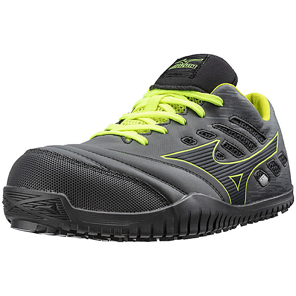 ☆ミズノ MIZUNO 安全靴 F1GA190009 ＡＬＭＩＧＨＴＹ ＴＤ１１Ｌ ブラック×ダークグレー×イエロー 24.5〜28.0 29.0cm  EEE ひもタイプ 普通作業靴 最大61％オフ！