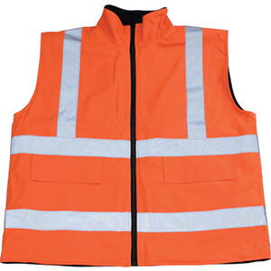 ☆TRUSCO/トラスコ中山　TFAB-OR-XL　フリース付安全ベスト　ＸＬ　オレンジリバーシブル仕様　　コード(8557763)
