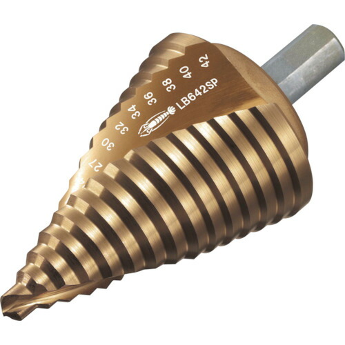 ☆LOBSTER/ロブテックス　LB642SP　スパイラルステージドリル　6～42φ　TiNコーティング　エビ