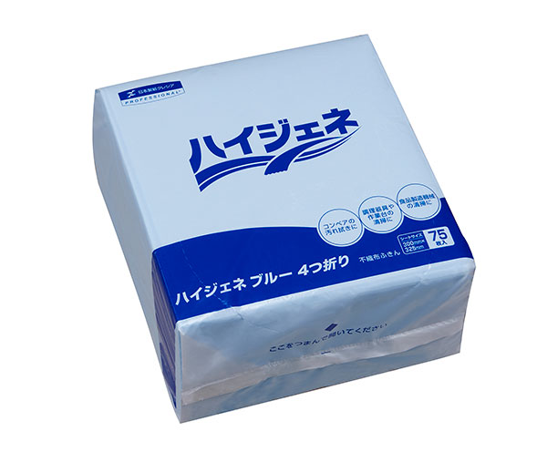 【代引き不可】☆クレシア　62110　大箱　ハイジェネ　ブルー　４つ折り　75枚×18パック　　コード(1610411)