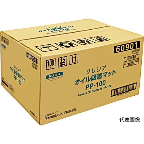 【代引き不可】☆クレシア　60901　オイル吸着マット　ＰＰ－１００　　　コード（4233778）