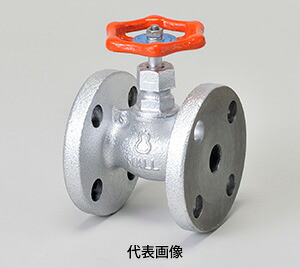 ☆桑名金属工業（旧・日立金属）　HM10KFD-25A　マレブル　汎用10Kタイプ　玉形弁　フランジ形 　呼び２５Ａ　(１)　強化PTFEディスク装着　（日立バルブ）｜工具ショップ
