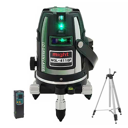 【代引き不可】☆マイト工業　MGL-412GP-RT　高輝度グリーンレーザー　墨出し器　本体＋受光器＋三脚セット