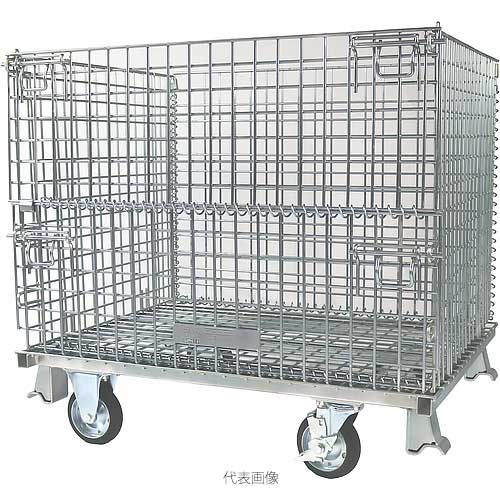 【法人向け】☆サンキン　SC-3S　メッシュパレット　150mmキャスター付　1000&times;800&times;950　最大積載量500kg　【代引き不可】【車上渡し】｜工具ショップ