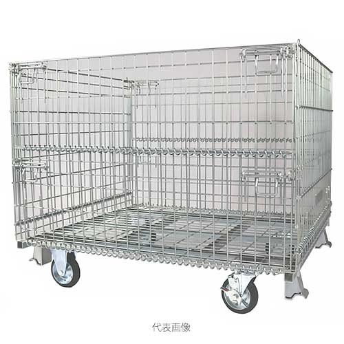 【法人向け】☆サンキン　CME-4S　メッシュパレット　150mmキャスター付　1200×1000×1000　最大積載量500kg　【代引き不可】【車上渡し】
