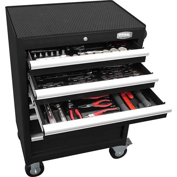 【代引っ張ること不可】☆TONE/トネ TCS911BK 物の具押し入れ仕掛ける 引っ敷き黒いこと 差込角練り合わせる 6.35／12.7粍 72pcs 検査と修理用 【車上乗り合い船】