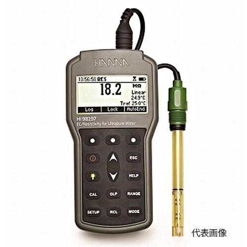 【楽天市場】☆ハンナ HI 98197 ポータブル 導電率計（超純水用）プロフェッショナルEC計 コード（1371-01-0011890 ...