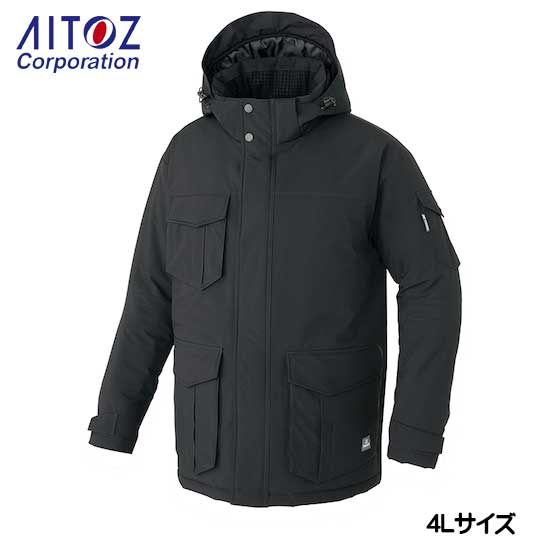 ☆アイトス AZ8575-010 HUMA3D ストレッチ防寒コート ブラック 男女兼用 4Lサイズ|工具ショップ