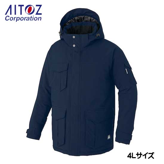 ☆アイトス AZ8575-008 4Lサイズ HUMA3D ストレッチ防寒コート ネイビー 男女兼用|工具ショップ