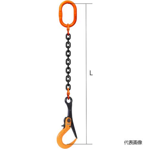 ☆コンドーテック M-SLH3A-3Tx1M 敷鉄板用フック付 チェーンスリング 使用荷重3t 有効長1ｍ 【返品不可】【受注生産品】