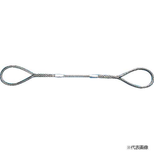 ☆日興製綱　玉掛けワイヤロープスリング　Wスリング　Aタイプ　両端蛇口　JIS規格適合品ワイヤーロープ　【返品交換不可】