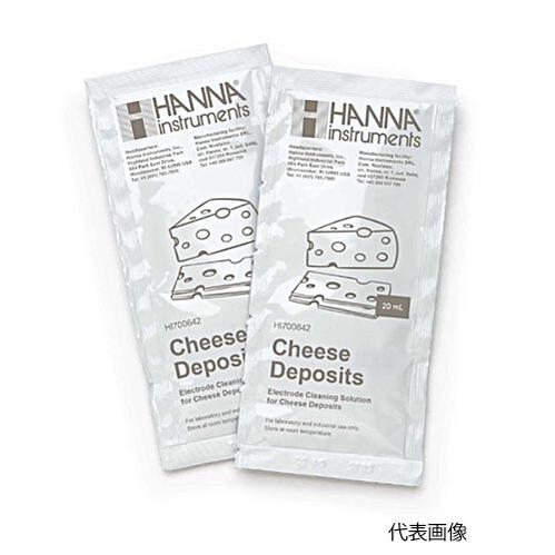 ☆ハンナ HI 700642P 電極洗浄液(乾酪の落ち着いた物の取っぱらう用) 20mL x 25袋  吊りひも（1371-01-0004450）
