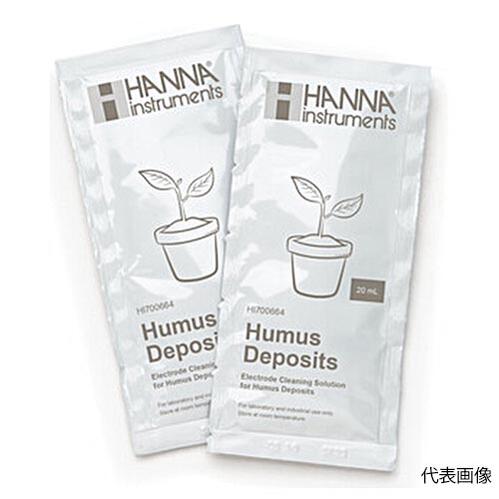 ☆ハンナ HI 700664P 電極洗浄液(腐植沈殿させる物用) 20mL x 25袋  吊りひも（1371-01-0004480）