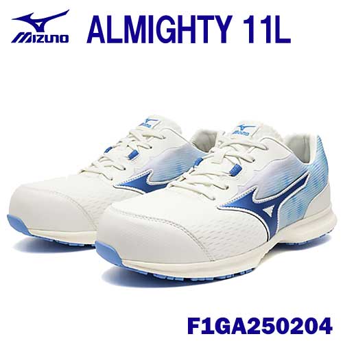 ★ミズノ/MIZUNO F1GA250204 ALMIGHTY LL 11L スノーホワイト×青色 (22.5～28.0・29.0糎 EEE) 紐×置き目とり捨てる 決まり切ったやり方靴 労働者階級スニーカー