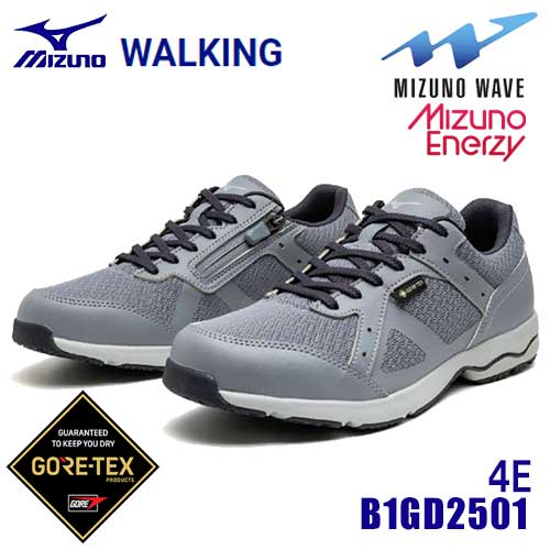☆ミズノ/MIZUNO　B1GD250103　LD アラウンド4 SW GTX　(22.0～24.5cm)　4E相当　グレー　GORE-TEX　ミズノウェーブ搭載　防水　ウォーキングシューズ　WALKING　ウィメンズ