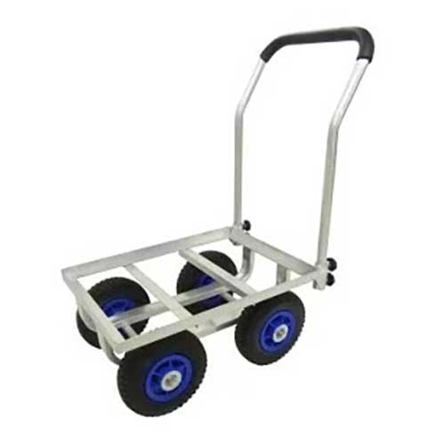 【法人向け】★シンセイ TC4520AL-PU アルミハウスカー 8in ノーパンクタイヤ 700×400×858粍 （44571191198259）【代引っ張ること不可】