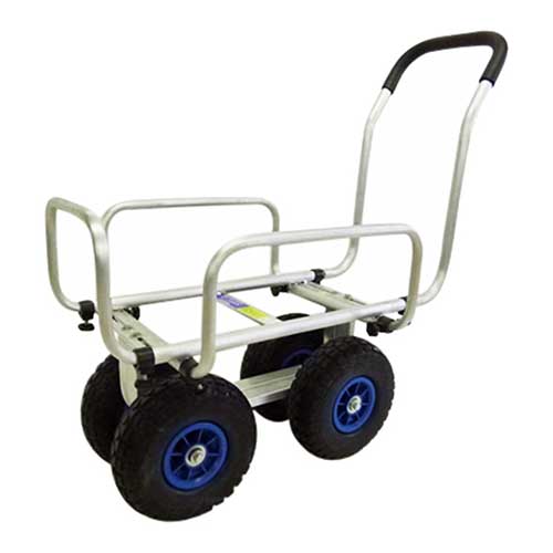 【法人向け】★シンセイ TC4503AL-PU 伸縮アルミハウスカー 10in ノーパンクタイヤ 890×450×880粍 （4571191198297）【代引っ張ること不可】