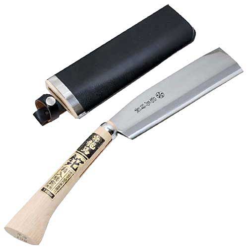 ☆梅鉢龍馬　鞘入腰鉈　片刃　195mm　なた　　藤原産業