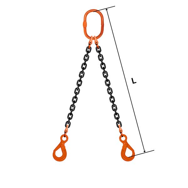 ☆PEWAG WE2 スリングチェーン ダブル(アイタイプ) LHW 使用荷重(吊り角度60度以内)：1.36t・1.9t・3.4t・5.4t・9.1t チェーン線径：φ5・φ6・φ8・φ10・φ13 L寸法：1500・2000・2500・3000・3500・4000mm 【返品不可】