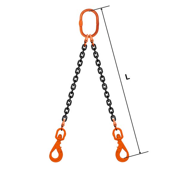 ☆PEWAG WE3 スリングチェーン ダブル(アイタイプ) WLHW 使用荷重(吊り角度60度以内)：1.9t・3.4t・5.4t・9.1t チェーン線径：φ6・φ8・φ10・φ13 L寸法：1500・2000・2500・3000・3500・4000mm 【返品不可】