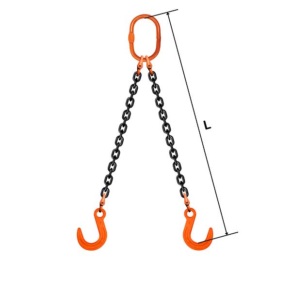 ☆PEWAG WE5 スリングチェーン ダブル(アイタイプ) FW 使用荷重(吊り角度60度以内):3.4t・5.4t・9.1t チェーン線径:φ8・φ10・φ13 L寸法:1500・2000・2500・3000・3500・4000mm 【返品不可】|工具ショップ