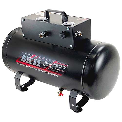 【代引き不可】★SK11　SAT-390AL　アルミ補助エアータンク　39L　　藤原産業