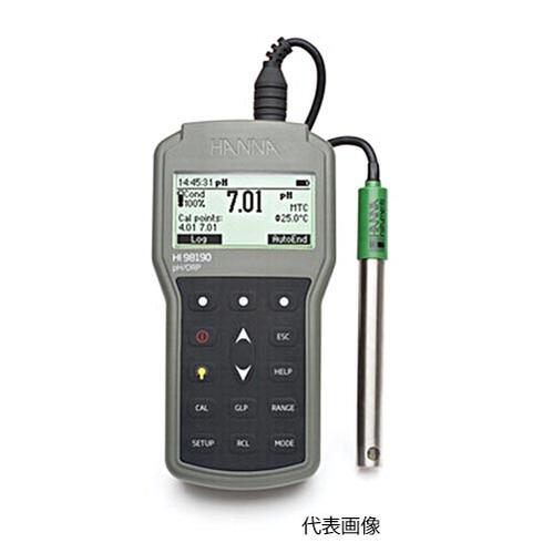 【受注生み出すこと品】☆ハンナ HI 98190 高性能携帯型pH/ORP/℃計  吊りひも（1371-01-0001110）